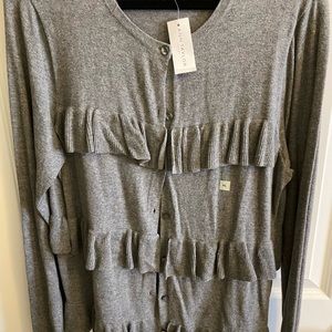 Ann Taylor Ruffled Cardigan Sweater